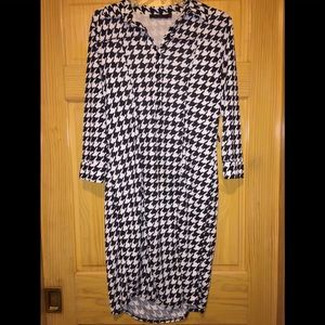 The Limited Herringbone Quarter Button-Up Dress